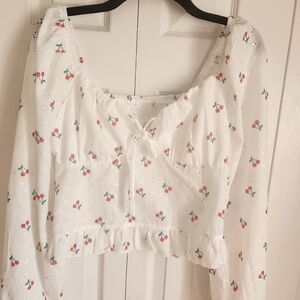 White Cherry Women's Top